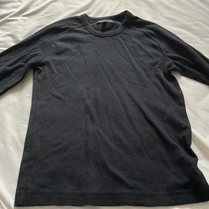 Banana Republic Black Ribbed Long Sleeve Tee